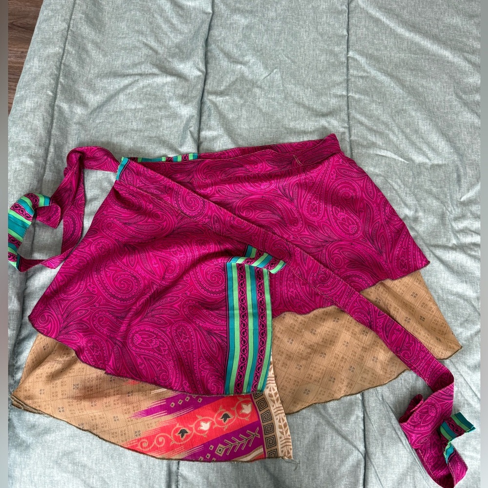 Wrap mini skirt